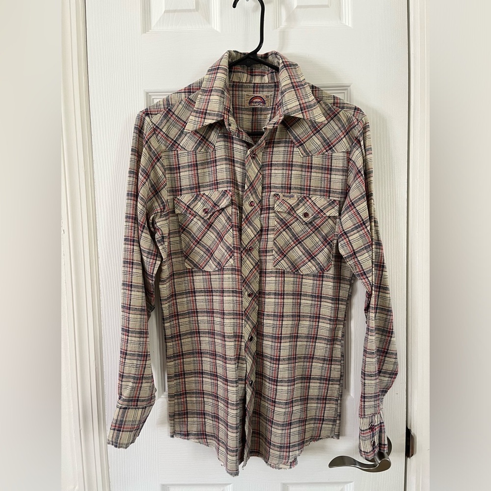 Vintage Wrangler cowboy shirt- Size Small